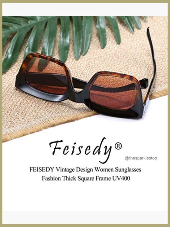 Classic Square Chunky Frame UV400 Sunglasses main image 4